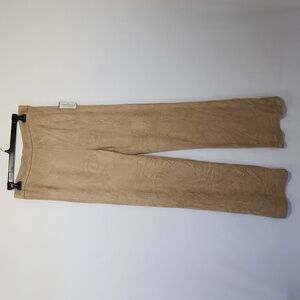 Windsor NWT Taupe Women's Soft Faux Suede High Rise Flare Hem Pants Size M